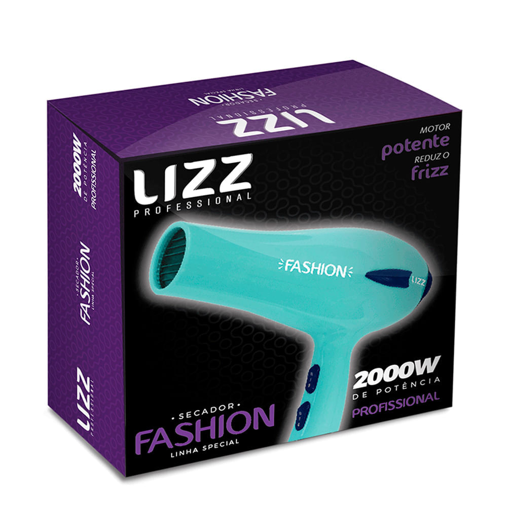 Secador de Cabelo Professional Fashion Lizz Verde 2200w 220v