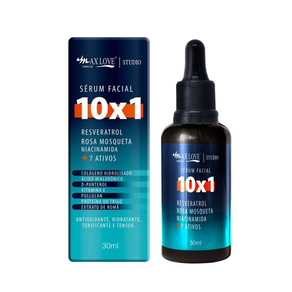 Kit Sérum 10x1 Resveratrol Rosa Mosqueta Maxlove 3 Séruns