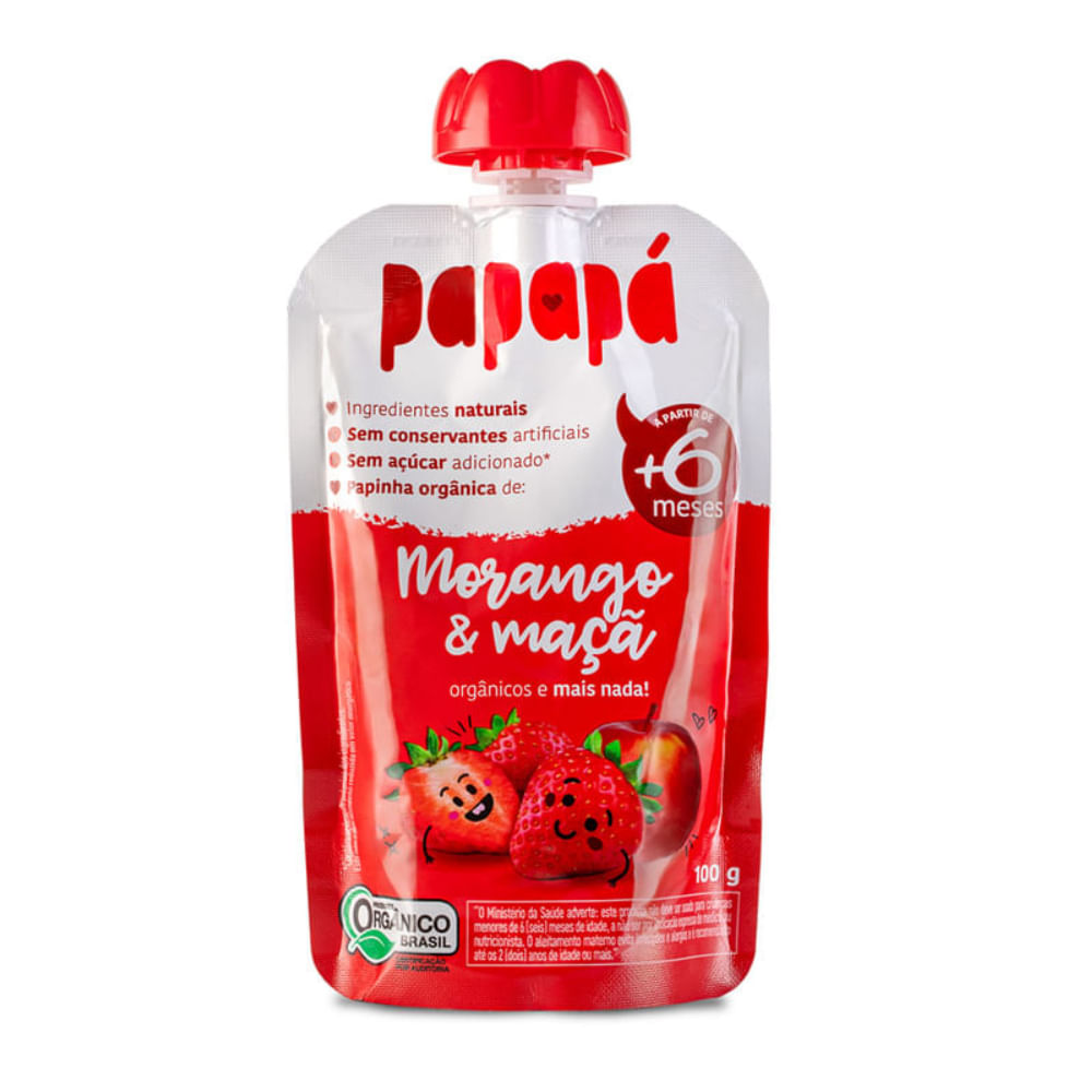 Papinha Morango Maçã Papapá 100g