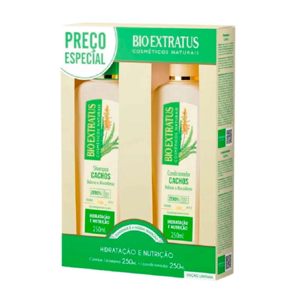 Kit Bio Extratus Shampoo + Condicionador Cachos 250ml