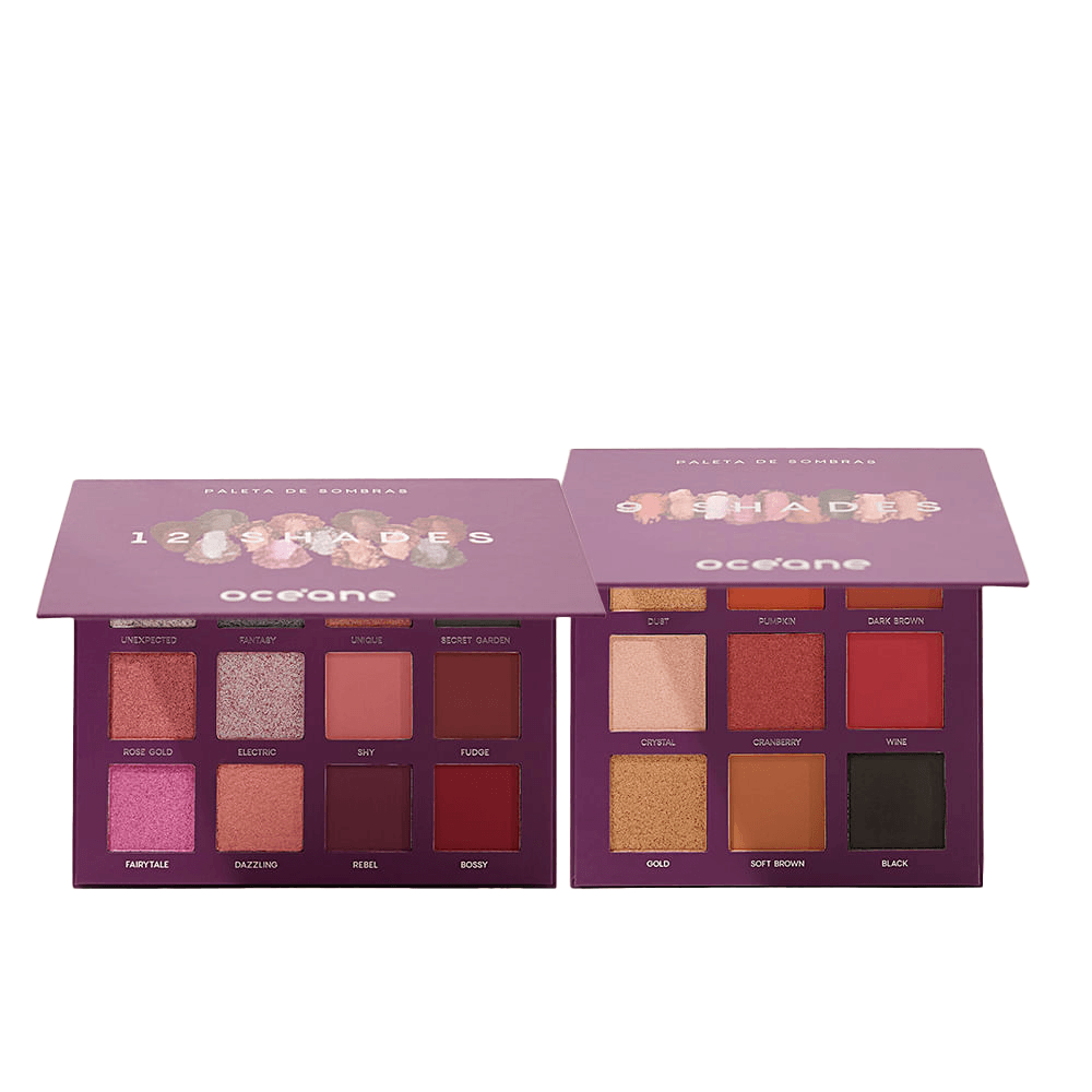 Kit Paleta De Sombras 9 Shades + Paleta De Sombras 12 Shades Océane Purple