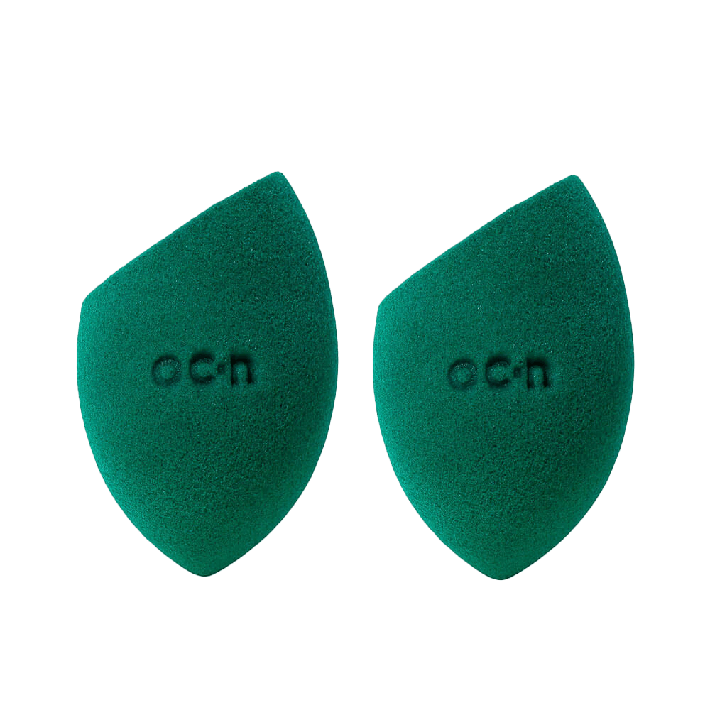 Esponja De Maquiagem Flat Blend Océane Purple Verde 2 Unidades