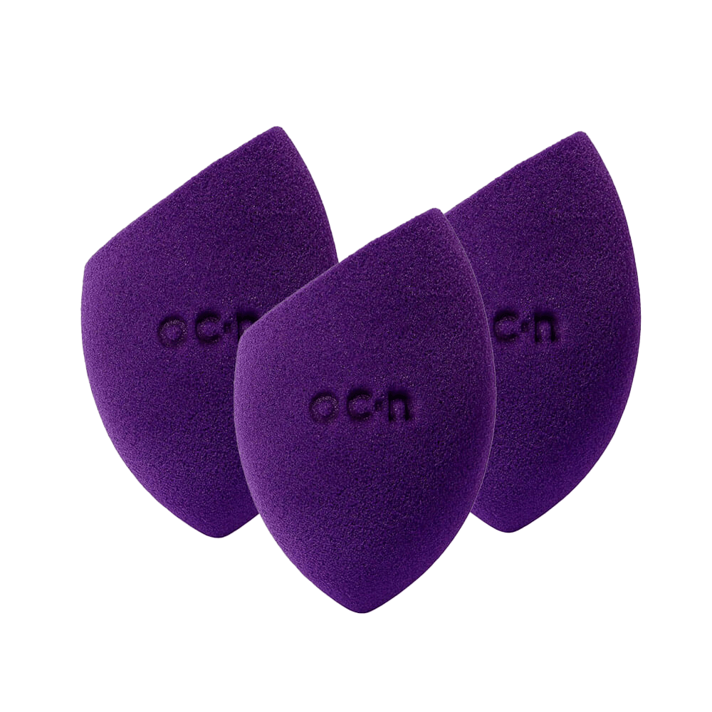 Esponja De Maquiagem Flat Blend Océane Purple Roxa 3 Unidades