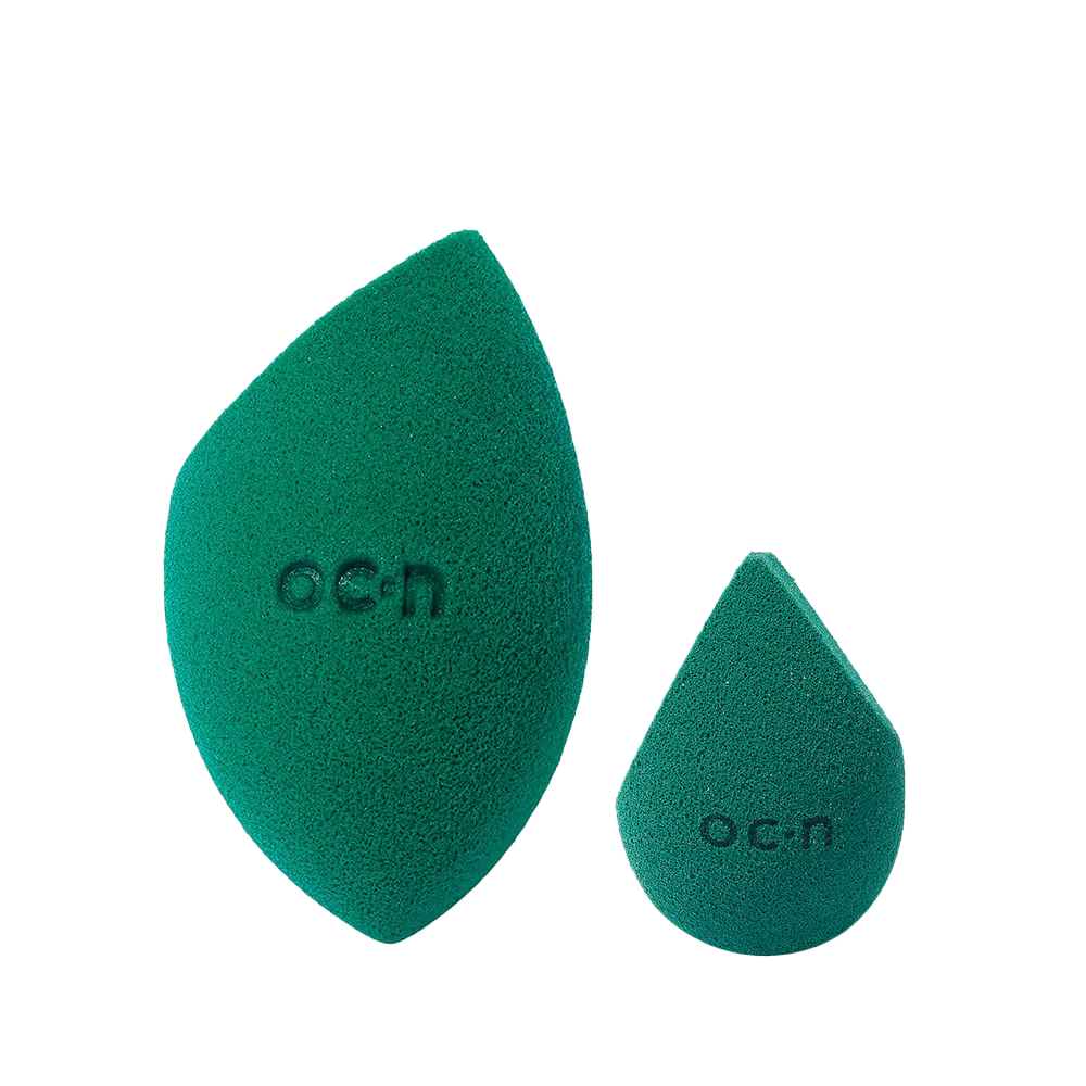 Kit Esponjas De Maquiagem Flat Blend E Sister Blend Océane Purple Verde