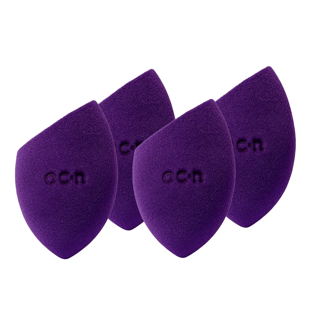 Esponja De Maquiagem Flat Blend Océane Purple Roxa 4 Unidades