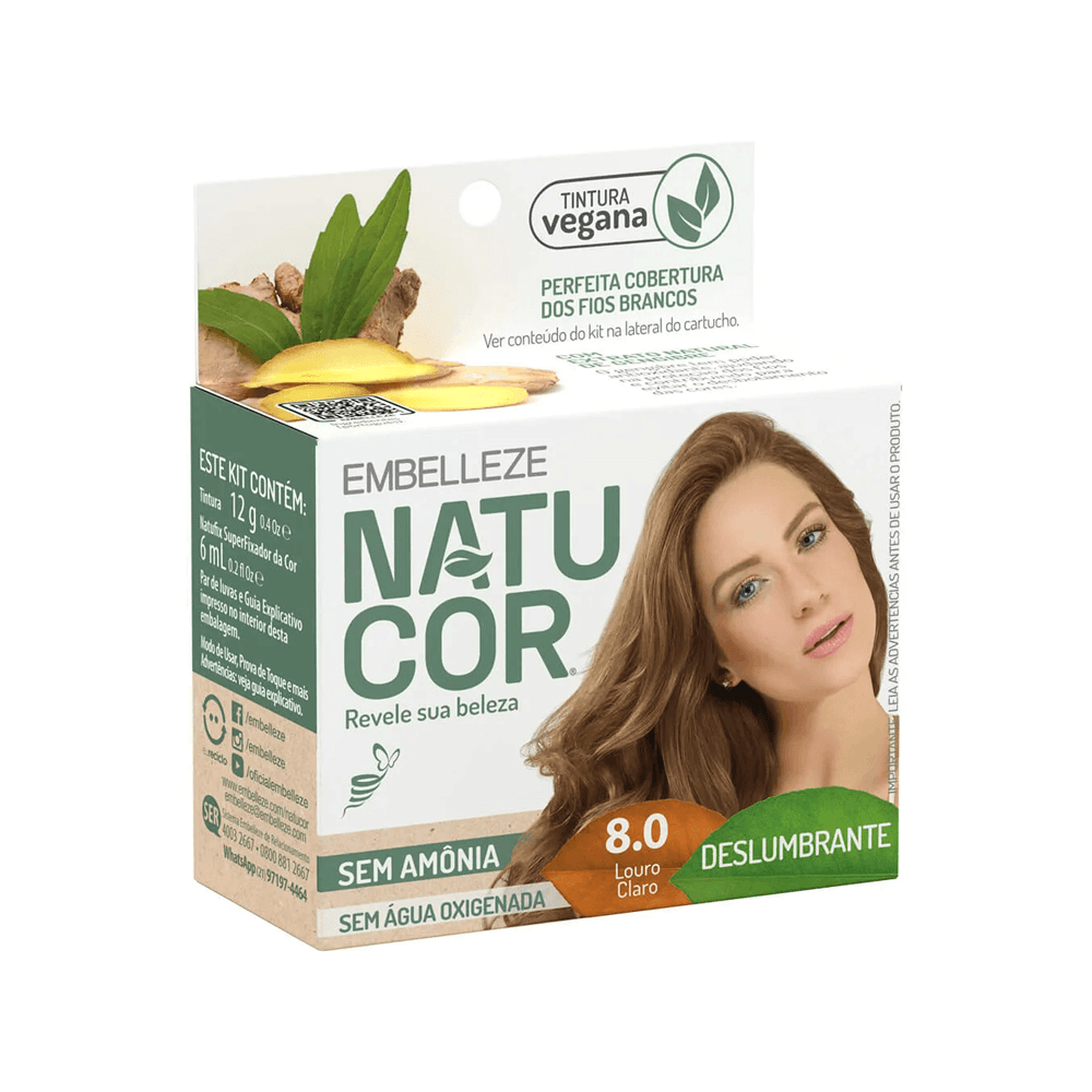 Tintura Natucor Cor:8.0 Louro Claro