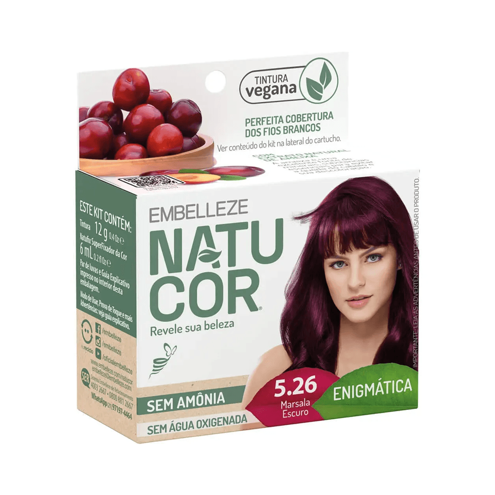 Tintura Natucor Cor:5.26 Marsala Escuro