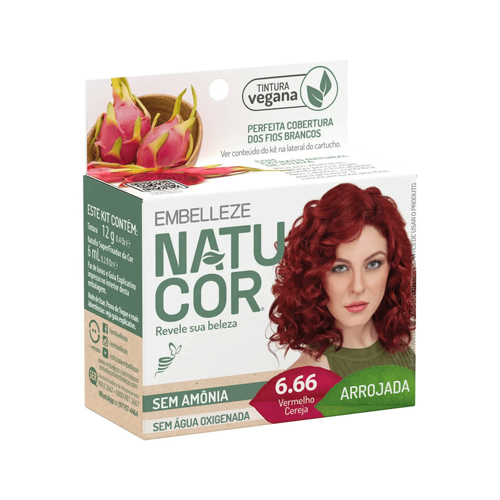 Tintura Natucor Cor:6.66 Vermelho Cereja