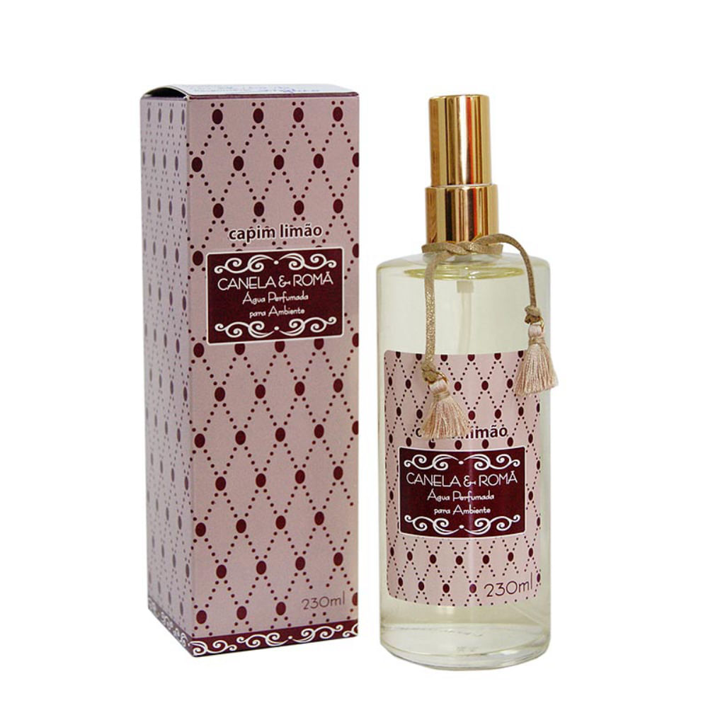 Água para Ambiente Canela e Roma 230ml Capim Limão