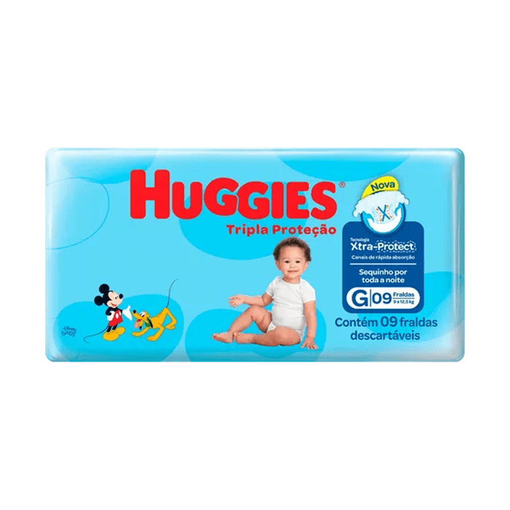 Fralda Disney Tripla Regular (G) 9 Unidades