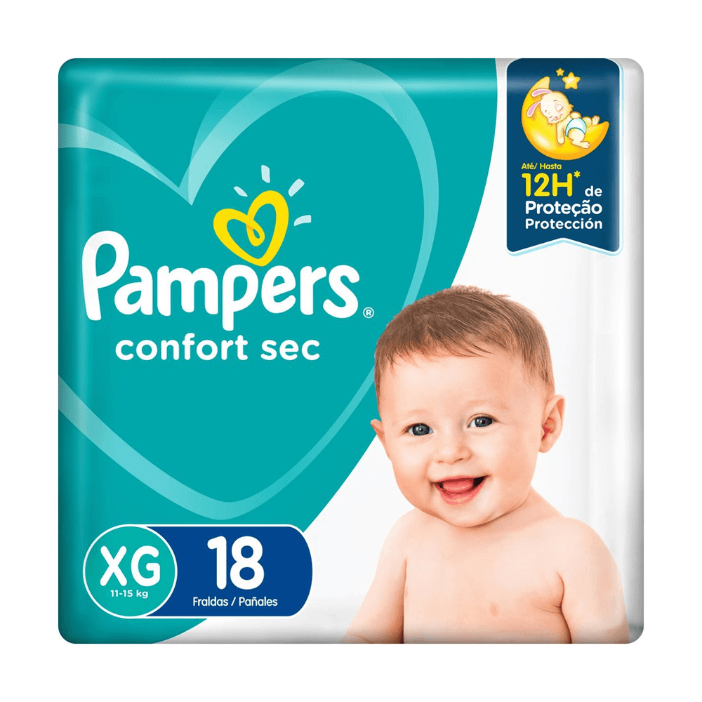 Fralda Confortsec Pacotao ”Xg” Pampers Simples Pc18Un
