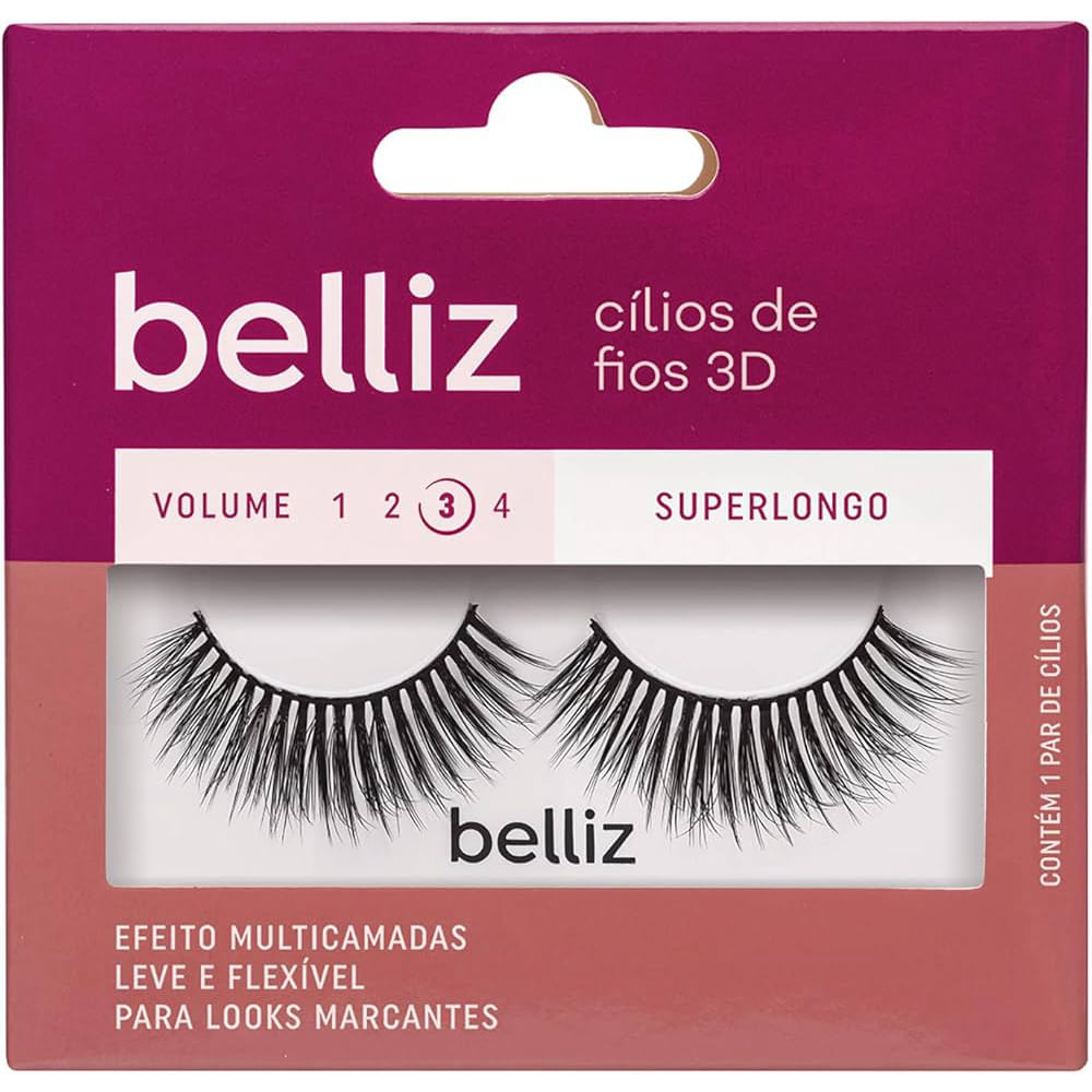Cílios Belliz 3d Vol. 3 Longo - 207