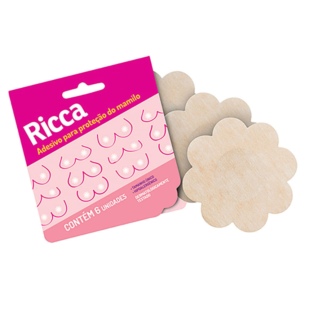 Adesivo Para Protecao Dos Mamilos Descartavel Ricca 3 Pares