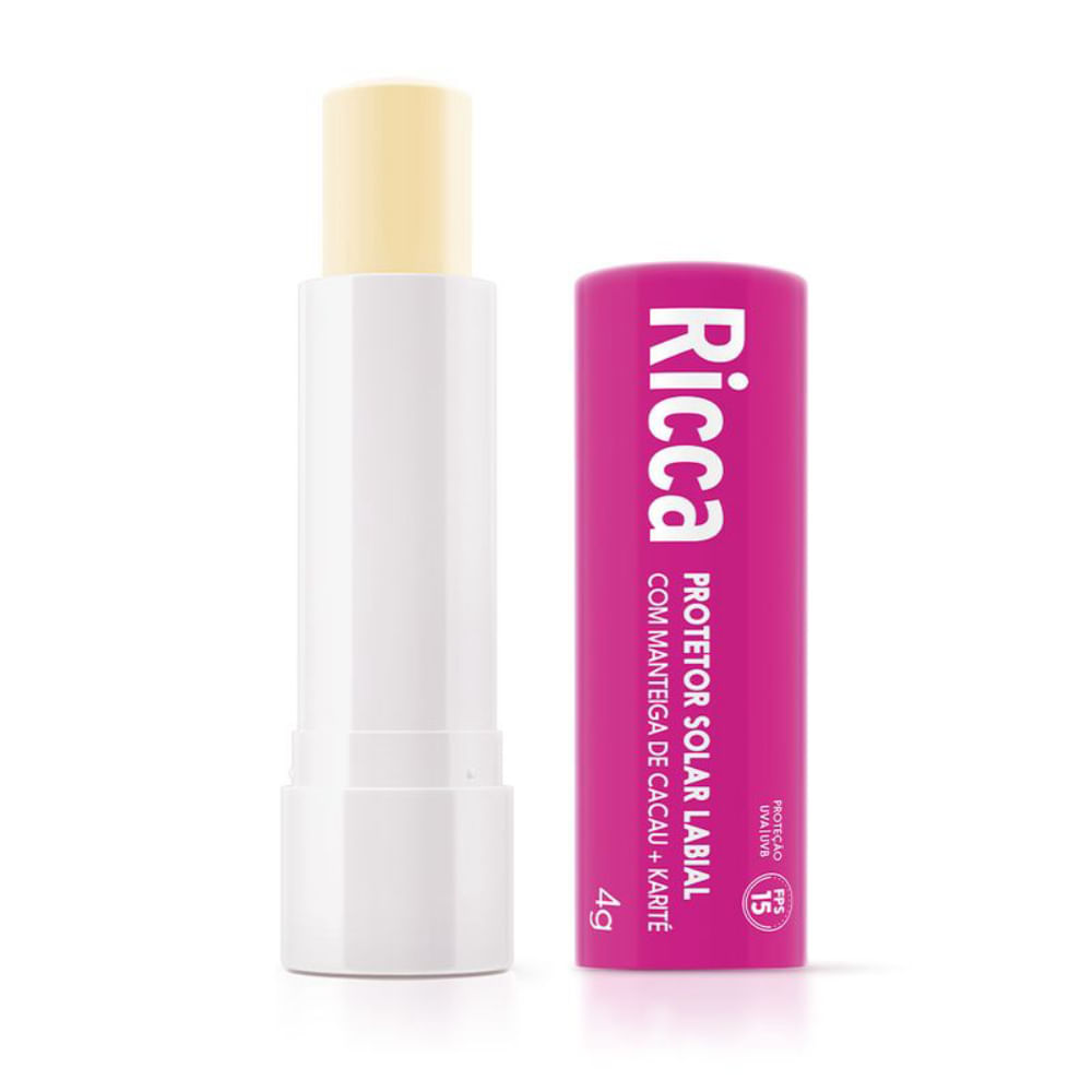 Protetor Labial Com Manteiga De Cacau + Karite Fps 15 Ricca