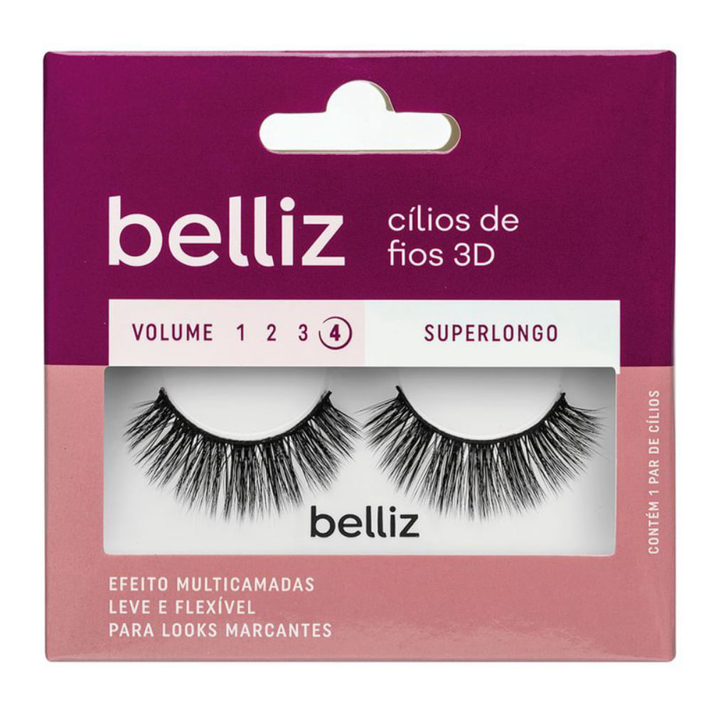 Cílios Belliz 3d Vol. 4 Superlongo - 213