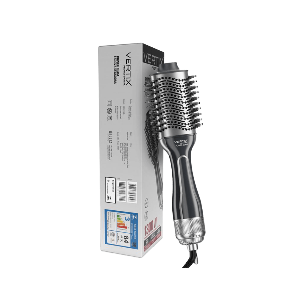 Power Glam Escova Secadora Vertix - 1300W/Bivolt