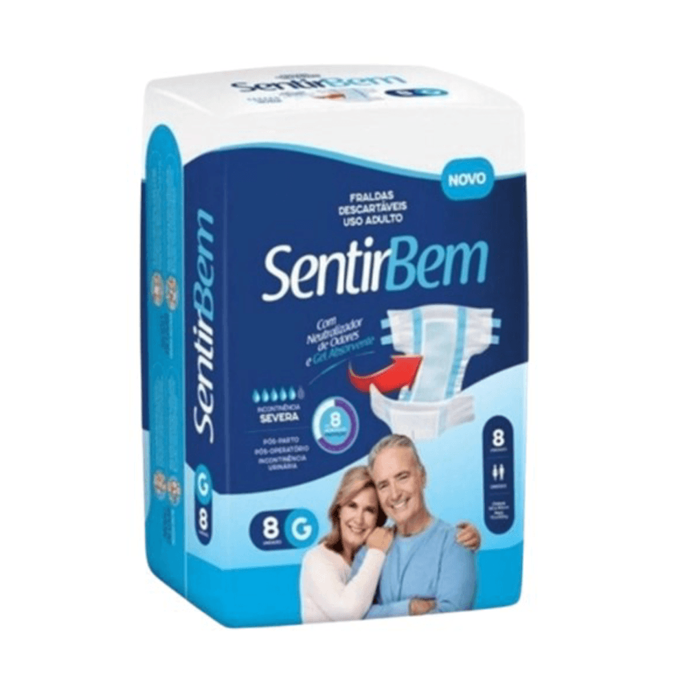 Fralda Geriatrica Sentir Bem (G) 8 Um