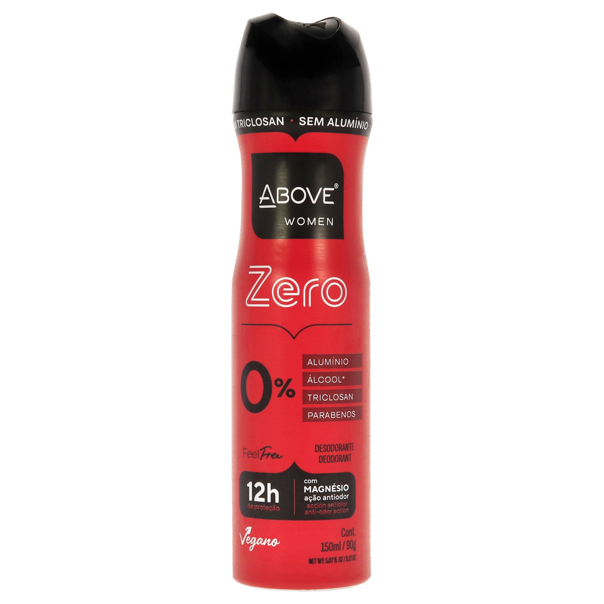 Desod.Above Feel Free Zero S/Alu Men Novo 12X150Ml/90G