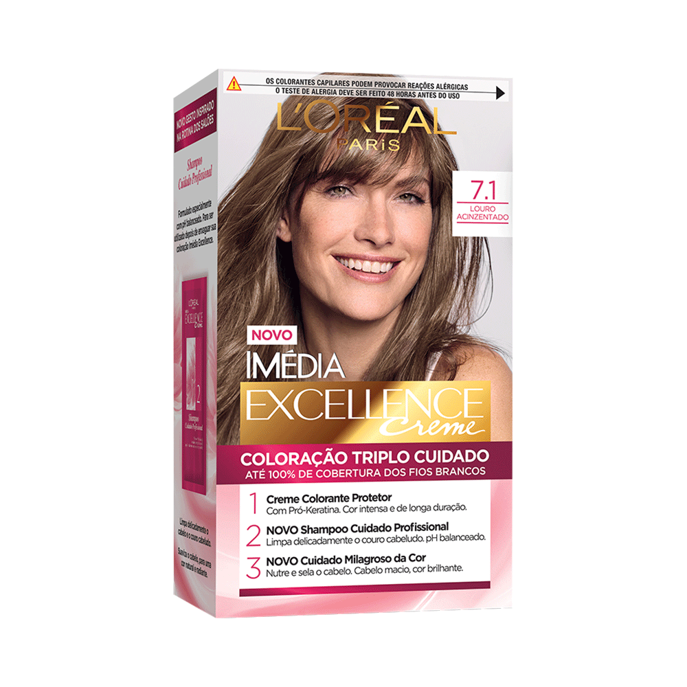 Tintura L'Oréal Imédia 7.1 Louro Acinzentado