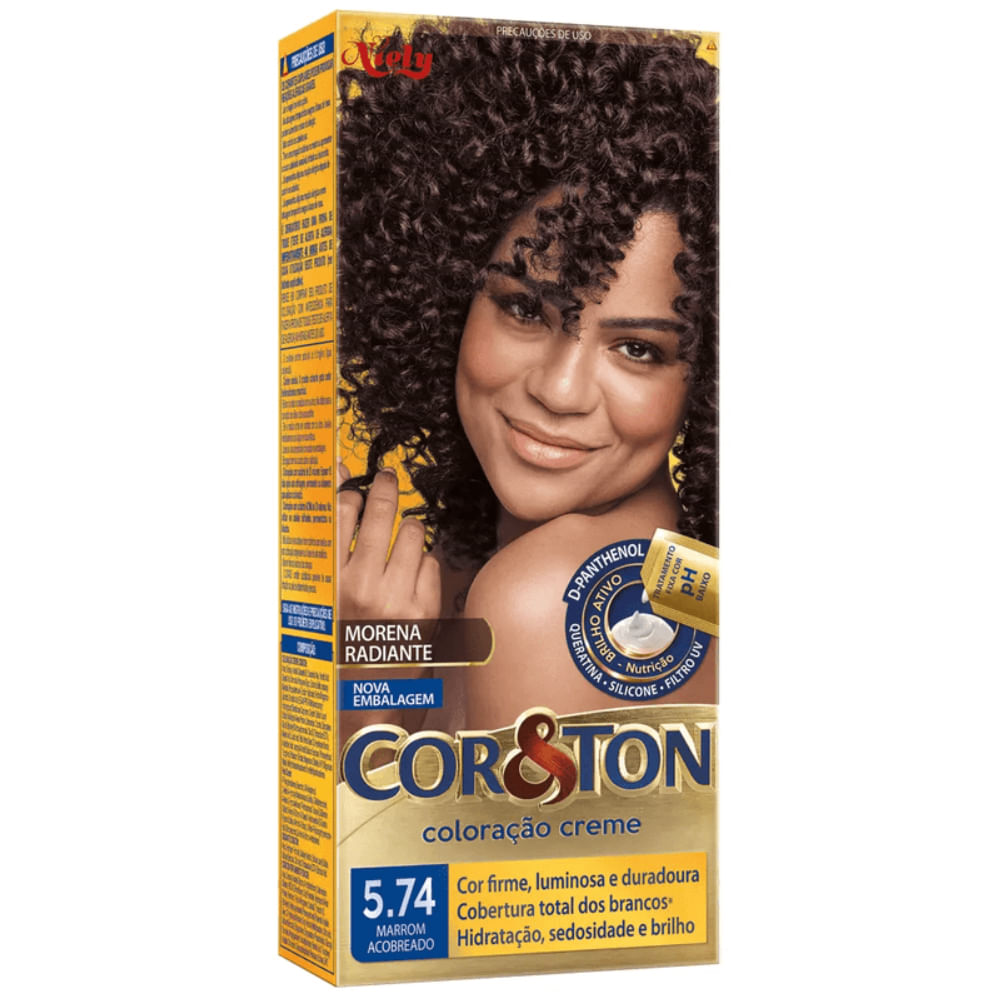 Niely Coloração Cor&Ton 5.74 Marrom Acobreado 50g