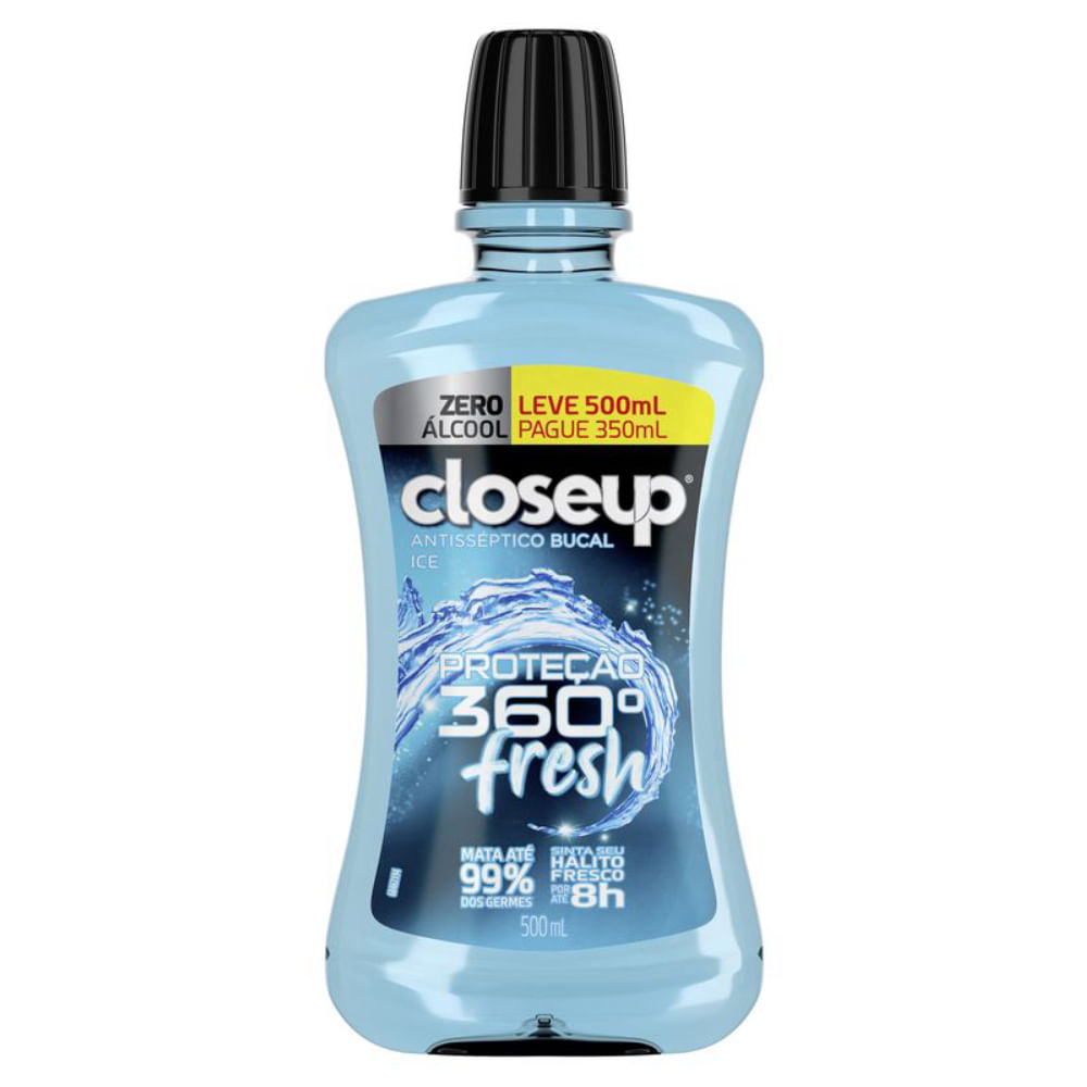 Enxaguante Bucal Closeup Ice Proteção 360° Fresh 500ml