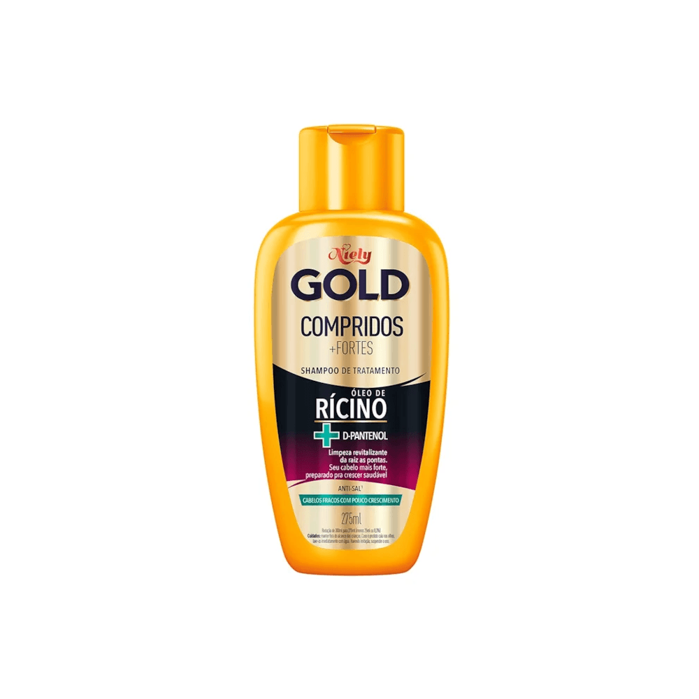 Shampoo Niely Gold Compridos + Fortes 275ml