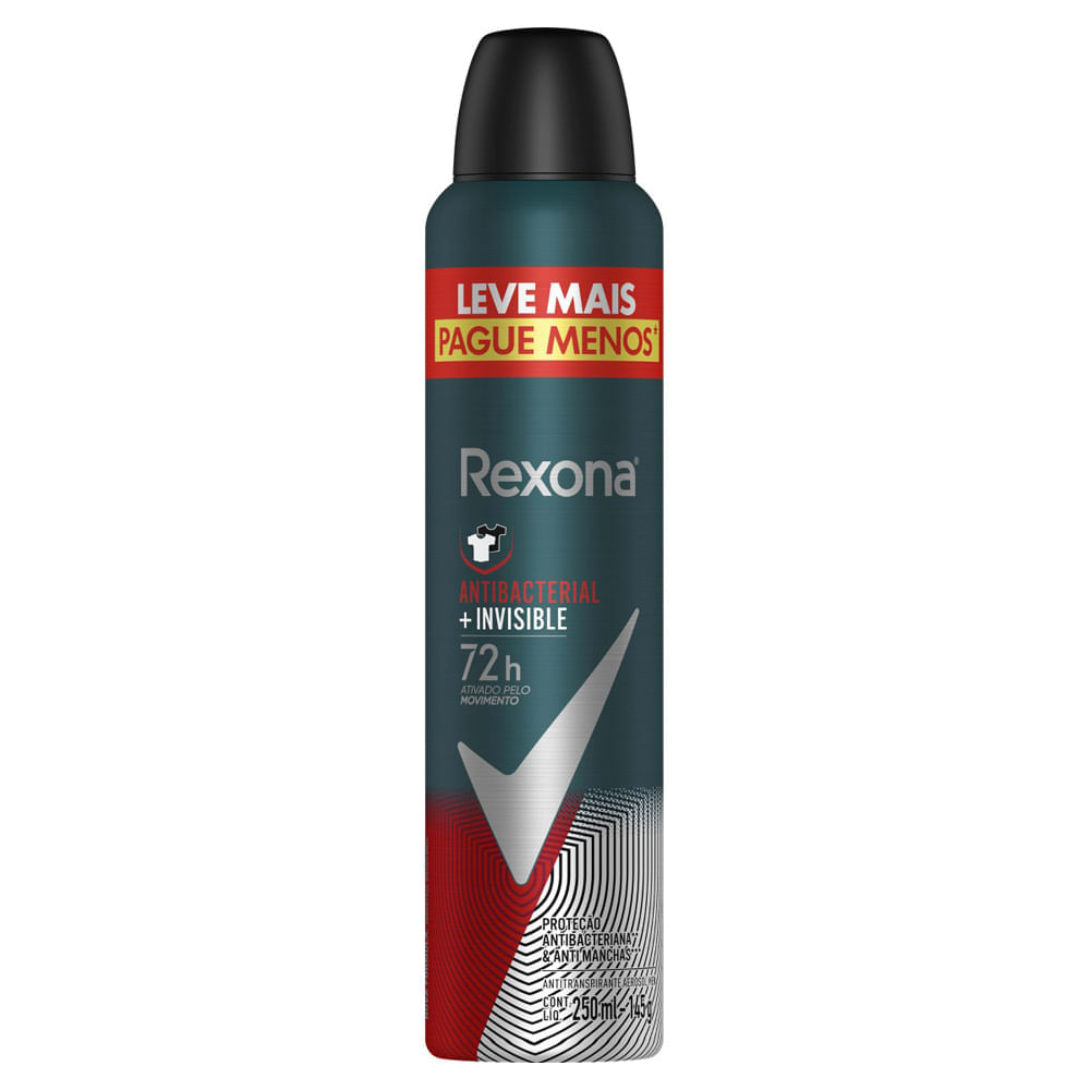 Desodorante Rexona Aero Men Antib/Invis 250ml