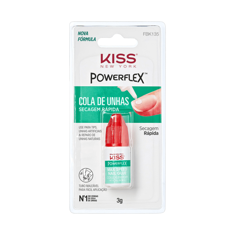 Cola para Unha Postiça Uso Profissional Secagem Rápida Kiss New York
