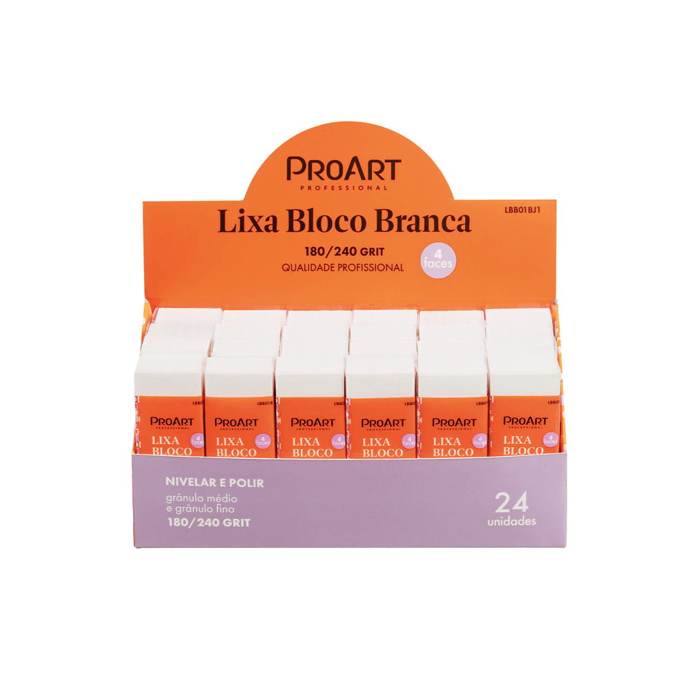 Lixa Bloco Branca com 24 unidades  ProArt