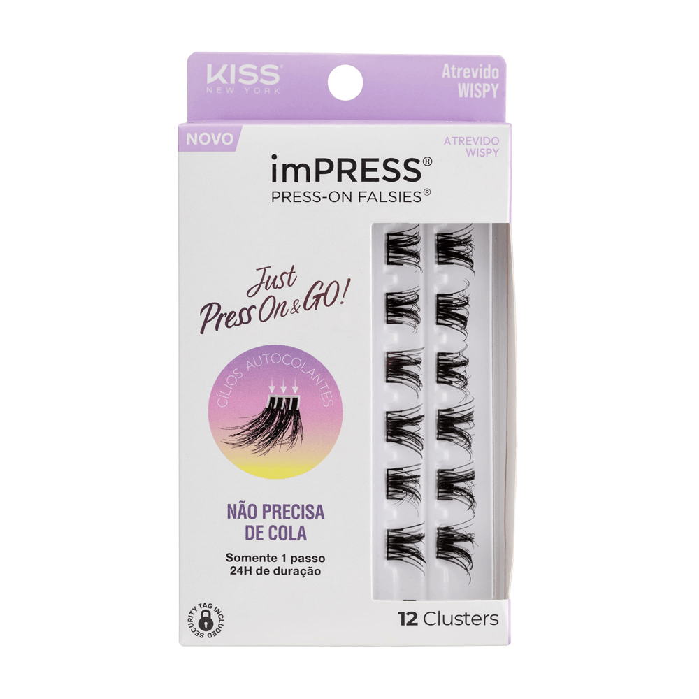 Cílios Postiços Impress Mini Refil Wispy 12  Kiss New York