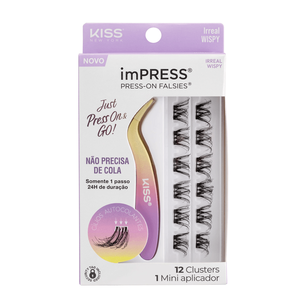 Cílios Postiços Impress Mini Kit Wispy 10  Kiss New York