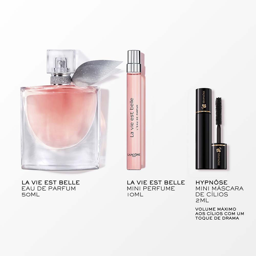 Coffret La Vie Est Belle Lancôme Kit Perfume Feminino EDP + Travel Size + Mini Máscara Hypnôse Kit