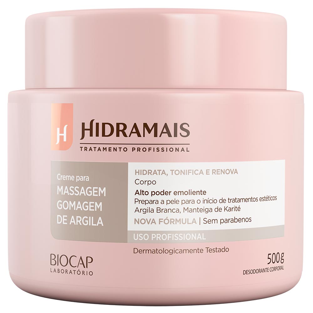 Creme para Massagem Gomagem de Argila Hidramais 500g