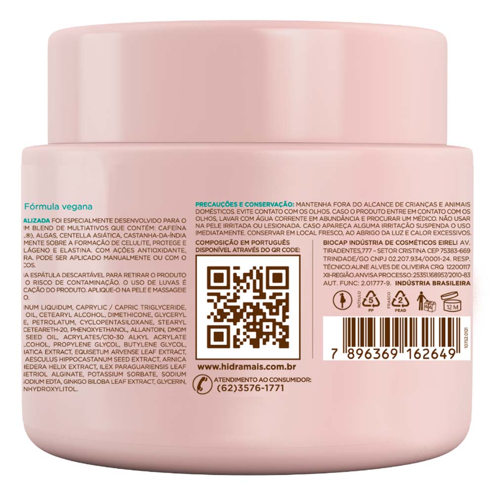 Creme para Massagem Localizada Phytocafeil Hidramais 500g