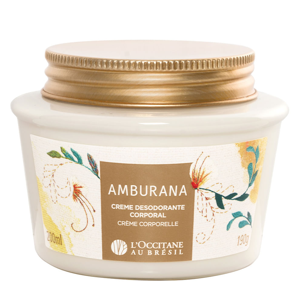 Hidratante Corporal L’Occitane au Brésil Creme Desodorante Corporal Amburana 200ml