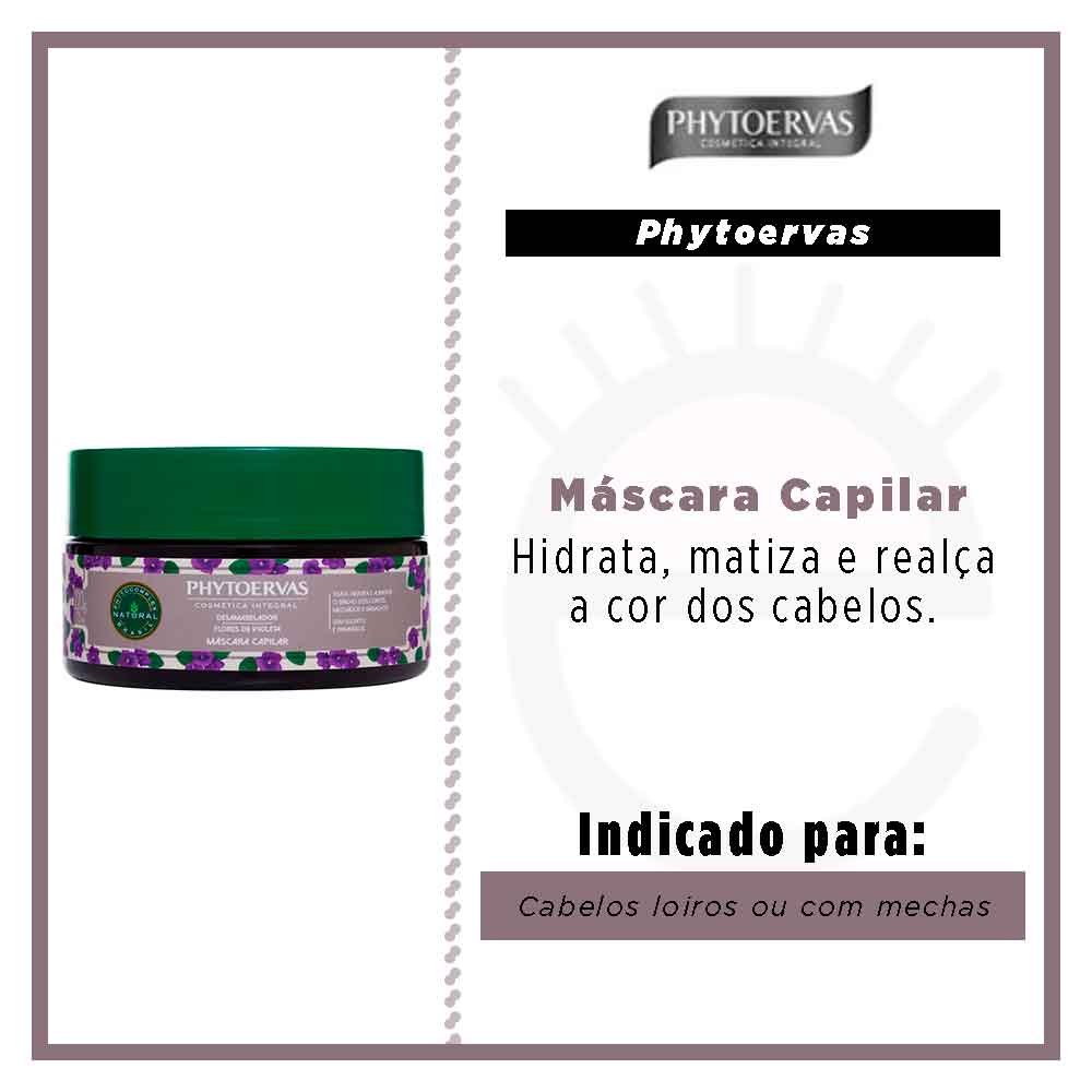 Phytoervas Desamarelador Flores de Violeta – Máscara Capilar 220g