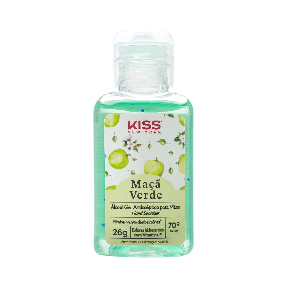 Álcool em Gel Maçã Verde Kiss New York 26g
