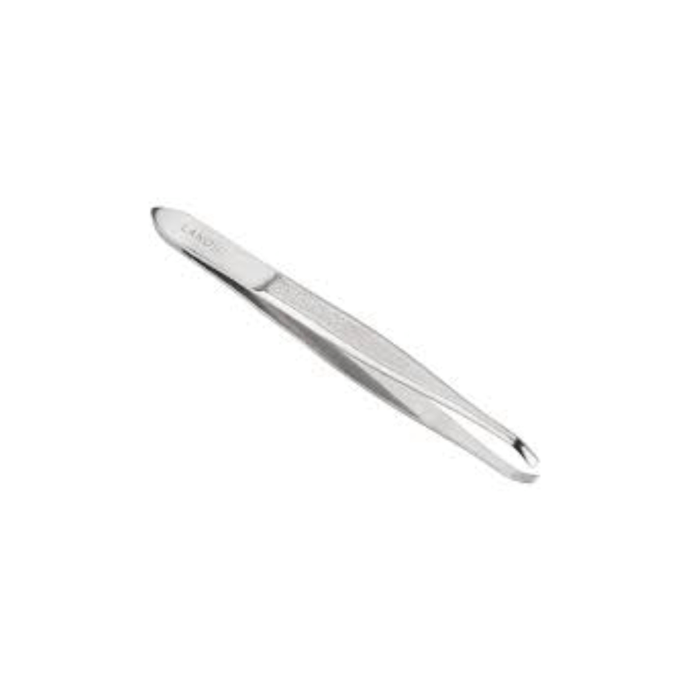 Pinça com Ponta Reta em Aço Inox Lanossi