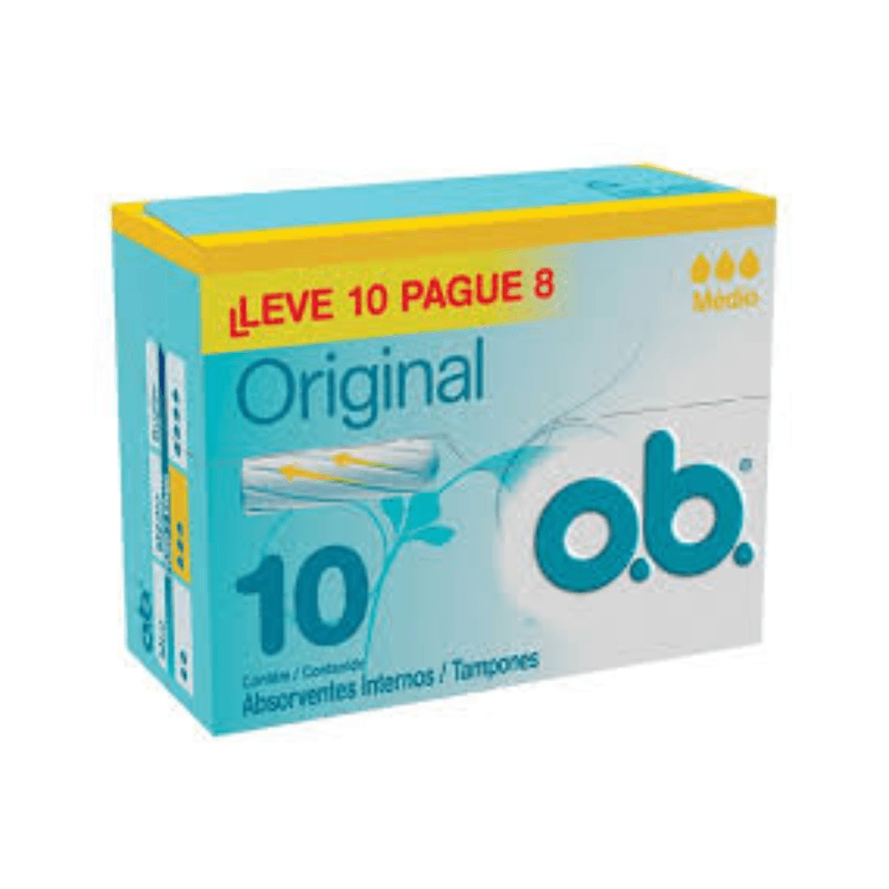Absorvente Interno O.B. Médio c/ 10 Unidades