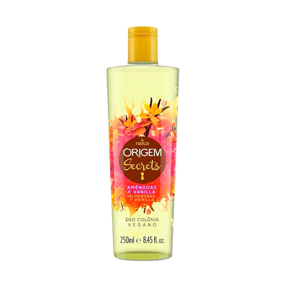 Colônia Origem Secrets Amêndoas e Vanilha 250ml