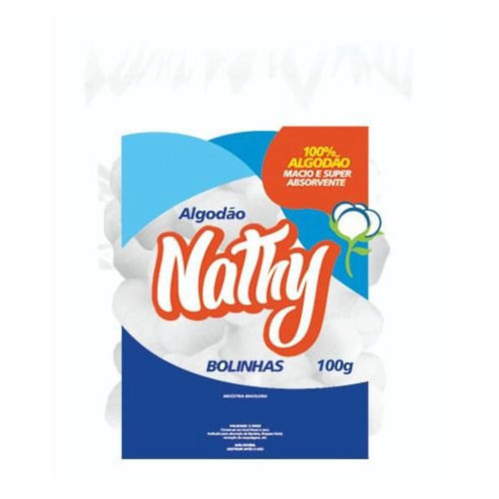 Algodão Hidrofilo Nathy Bola 100g