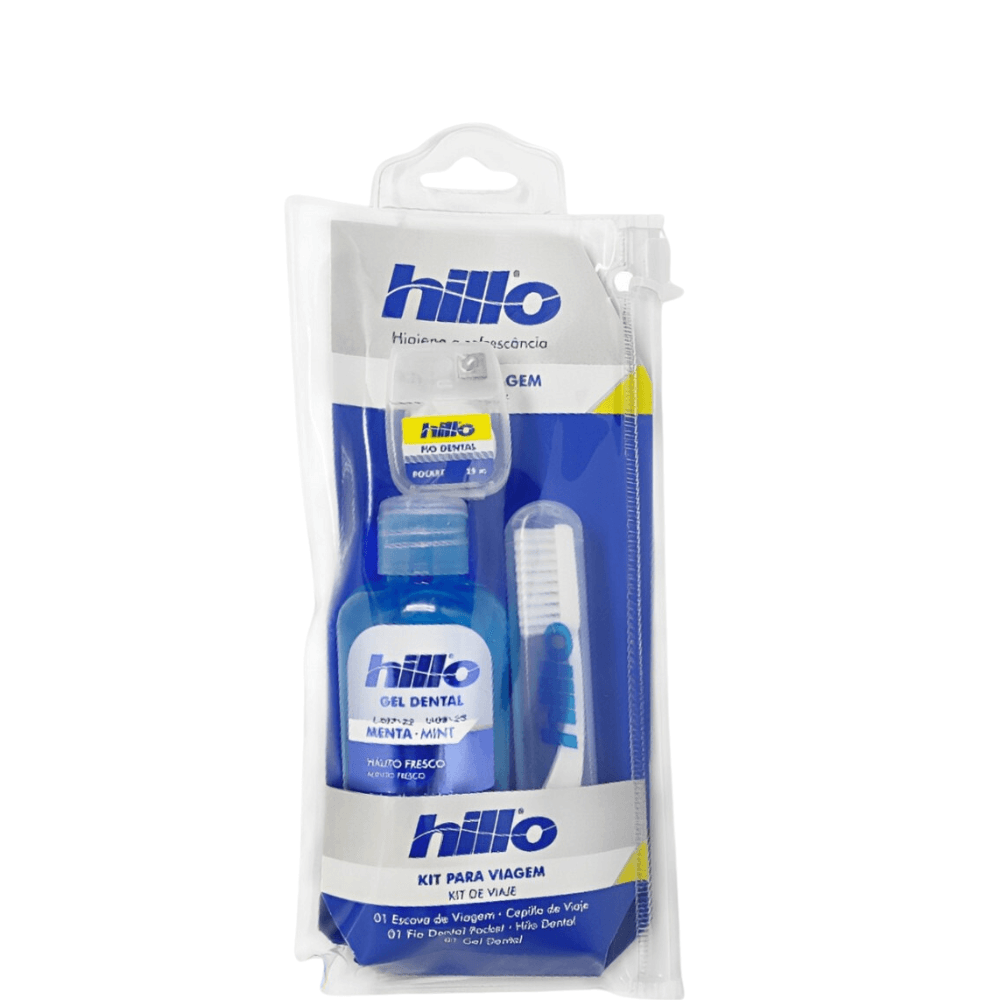 Kit Para Viagem Escova, Fio Dental 25m e Gel Dental 60g