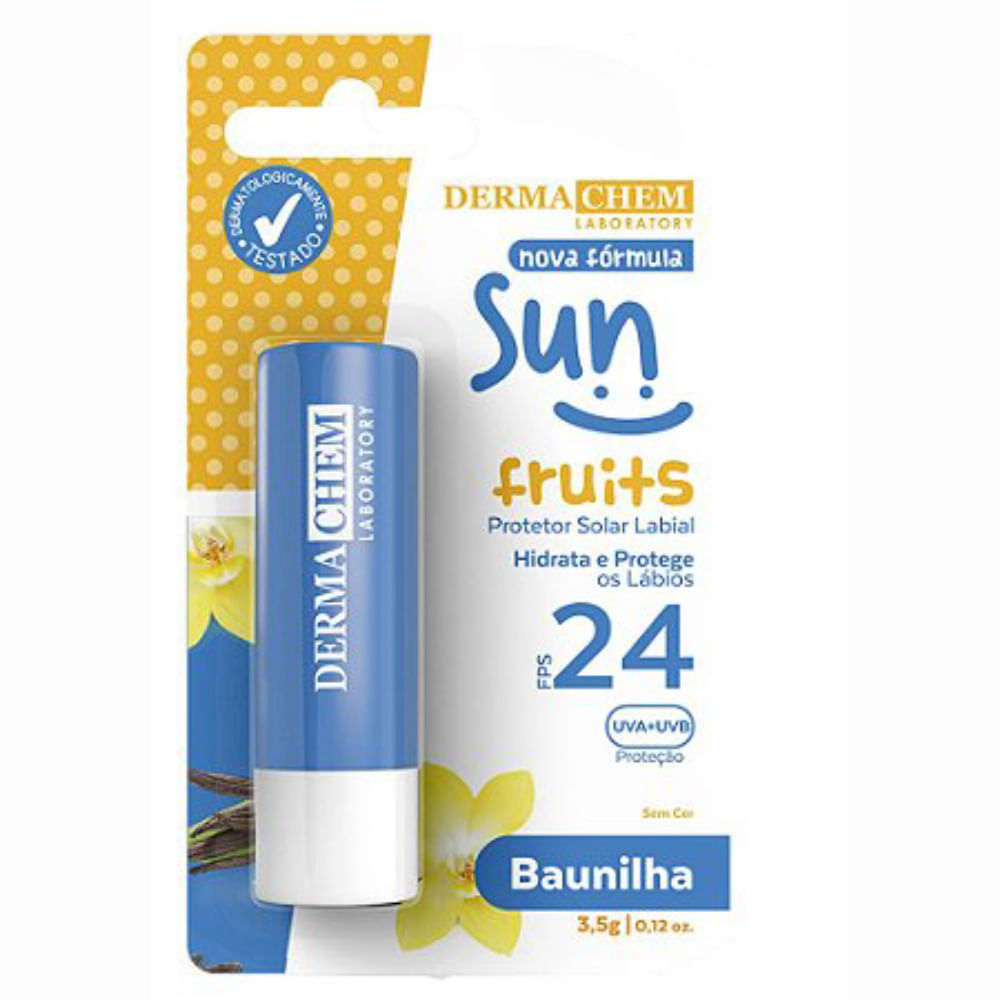 Protetor Labial Hidratante Dermachem Sun Fruits Baunilha