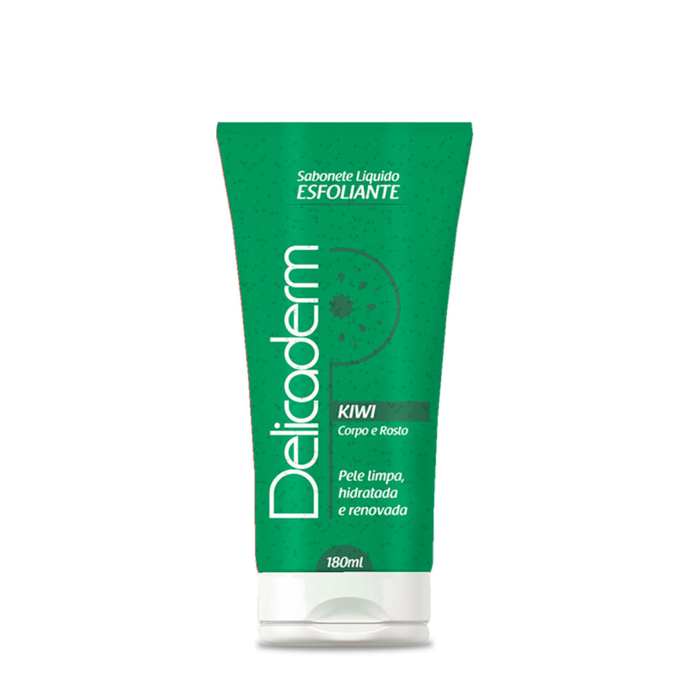 Sabonete Líquido Delicaderm Esfoliante Corpo Kiwi 180ml
