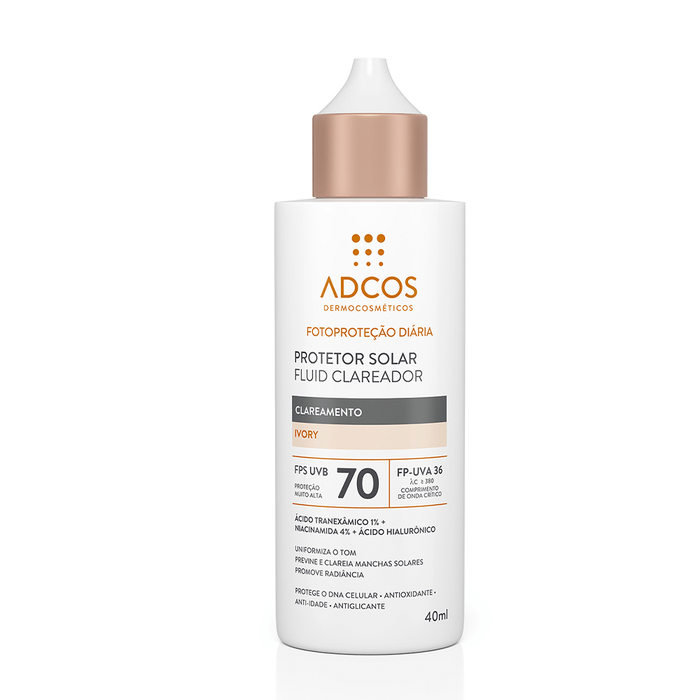 Protetor Solar Fluid Clareador FPS 70 40ml Ivory