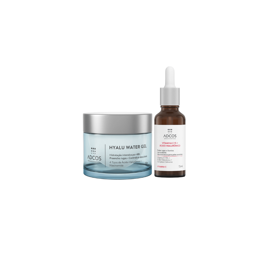Tratamento Antienvelhecimento para Pele Oleosa Hidratante 50g + Sérum com Vitamina C 15ml
