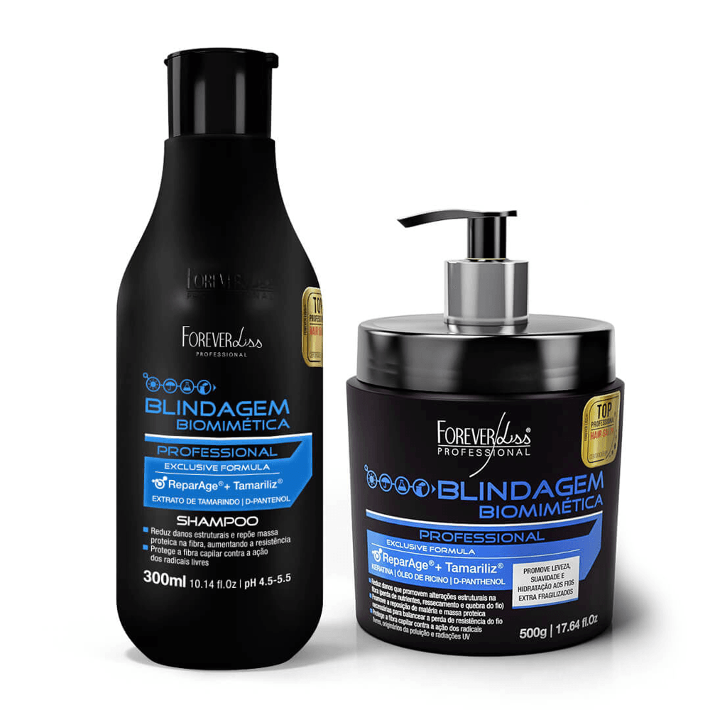 Kit Shampoo + Máscara Blindagem Capilar Forever Liss