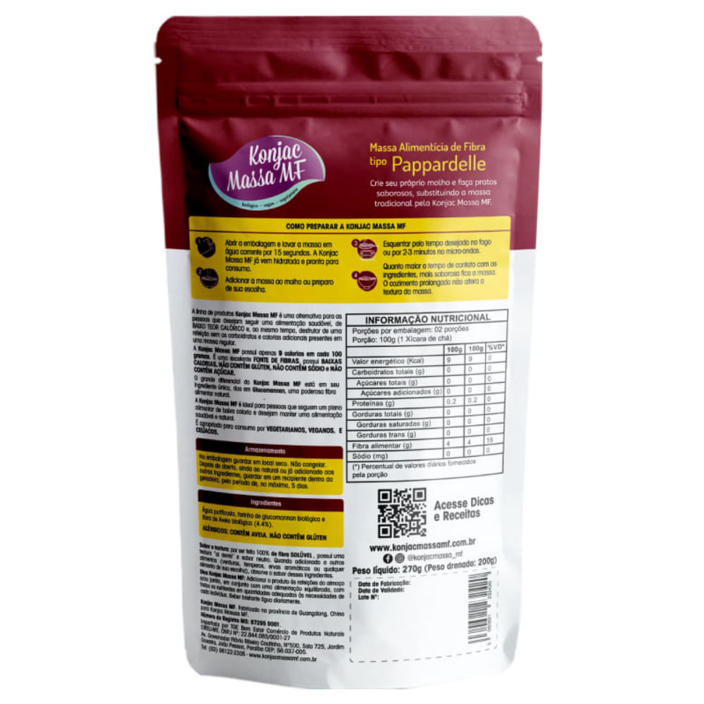 Massa Tipo Pappardelle Konjac 270G