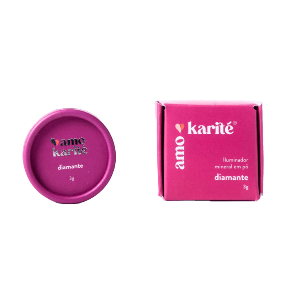iluminador Mineral em Pó Diamante Amokarité 3g