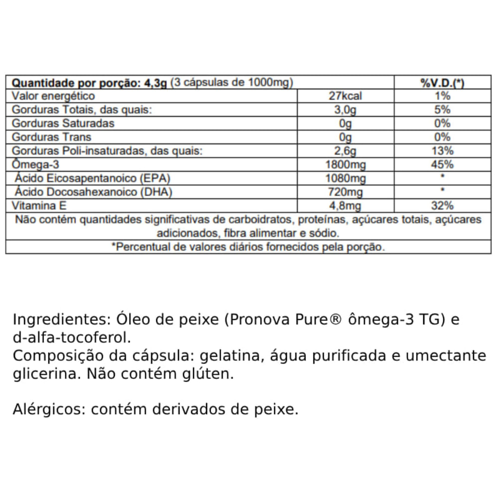 Super Ômega 3 TG Essential Nutrition 1g 180Caps